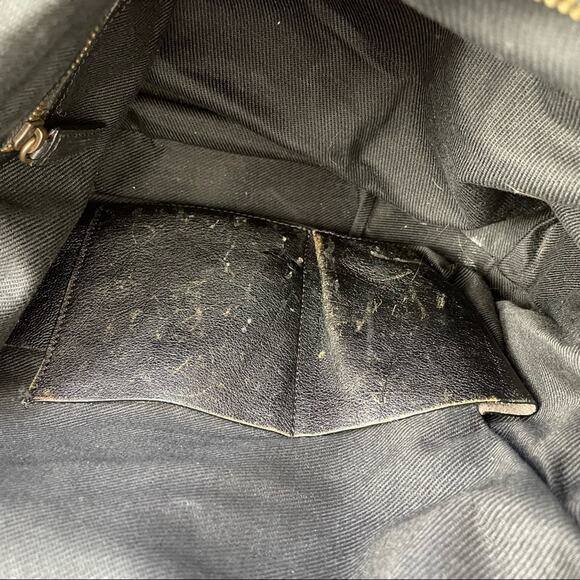 Sundance | Pandora Black Leather Bag Satchel Purse Handbag Made In Italy Tote - Picture 11 of 12